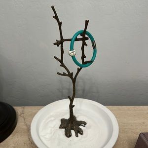 Beautiful brass tree of life jewelry stand